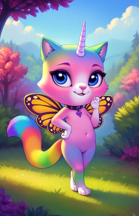 Felicity Cat Rainbow Butterfly Unicorn Kitty network type lierla Reviewed by ameganet